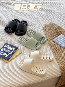 Dép Nhựa Đúc Mềm Thiết Kế Lỗ Thoát Nước Chống Trơn Trượt Dép Cao Su Quai Ngang Nguyên Khối Mang Nhà Tắm Êm Chân Mềm Mại