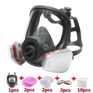 Full face respirator - mask with 40 mm gas filter canister for industrial gases chemical polishing welding spraying Gas mask
