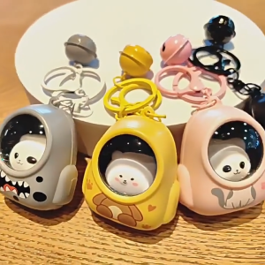 [Akan bersinar]Gantungan Kunci Backpack Cat/Gantungan Tas 3D/Gantungan kunci pasangan