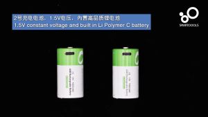 D size Rechargeable battery 1.5V 12000mWh USB charging li-ion batteries for Gas stove flashlight water heaterLR20 bat