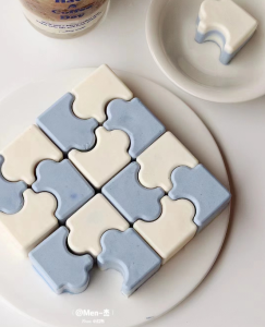 Mold Chocolat Ice Cream Silicone Baking 12 Connectors Creative Puzzle Mousse Cake DIY Kitchen Cooking Utensils French Style