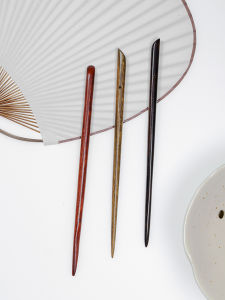 New Chinese Style Black Ebony Hairpin Headwear 18cm Ancient Style Coiled Hair Accessory Zang Yiyue Xue Fashionable Ethnic Wind