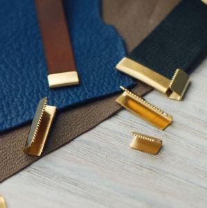 [DSZ] Gold and Silver Brass Light Body without Hanging Hole Horses Mouth Clip Horse Mouth Clamp Ribbon Leather Rope Closing Closing Decoration DIY