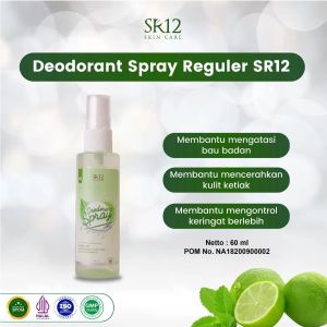 DEODORANT SRAY HERBAL SR12 BPOM AMPUH ATASI BAU BADAN SEJARIAN/DEODORAN TAWAS