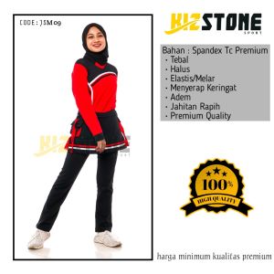 JUMBO Setelan Baju Olahraga Wanita / Setelan Baju Olahraga Muslimah / Set Baju Senam Wanita