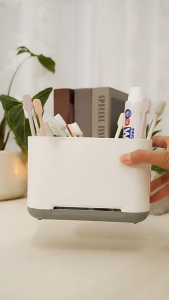 1 PC Household Bathroom Countertop Storage Organizer Caddy Removable Movable Divider Multi‑Purpose Desktop Storage Box