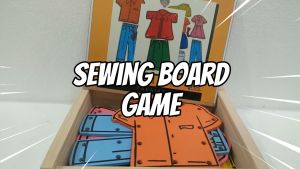 Mainan Edukasi Anak Papan Jahit Pakaian Baju Celana Sewing Montessori
