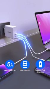 Pd Qc 4.0 Kepala Charger GaN04 Fast Charging 140W 5A 3 Output PD QC Port Quick Charge Support McBook Notebook - Garansi Resmi 1 Tahun Vivan