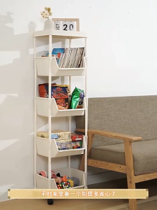 【SG Stock】Multi-Layer Storage Rack/Toy Storage Rack/Bookshelves/Movable shelves/snack Trolley
