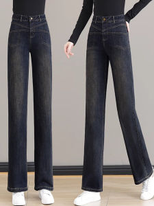 MEITESIJIAONU | High Waist Cement Gray Straight Pants For Petite Slim Look