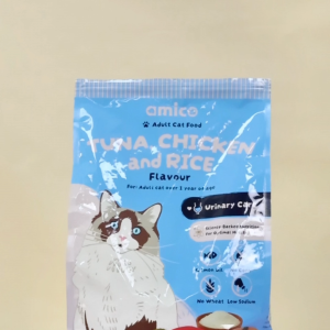 Amico Dry Cat Food for Adult Cats - Low Sodium Urinary Care - Tuna Chicken and Rice Flavor - 400g