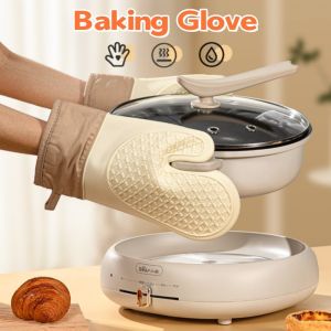 Heat Insulation Gloves Oven Gloves Kitchen Thickened Silicone Gloves Microwave Oven Baking Tools for Kitchen
