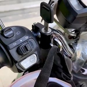 Kunci Gantungan Helm Hitam & Kunci Helm Motor Anti-Theft