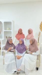 Shamira - Jilbab Instan Hijab Bergo Non Pad Kerudung Syakira Non Pad Jilbab Instan Size M Bahan Jersey Premium