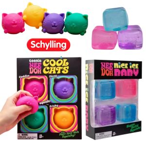 Schylling Animal Cube Cute Cat & Nice Cube Sensory Fidget Blocks Stress Relief Educational Puzzle Gift