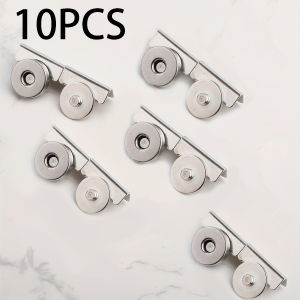 10Pcs Magnetic Snap Clips – Assorted Colors (Black Golden Brown Silver) – Needle-Free Closure for Bags Shoes & Crafts