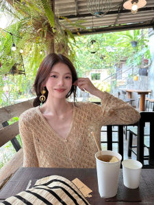 ZHILU | Summer Holiday Style V-Neck Sun Protection Ice Silk Lace Up Loose Outerwear