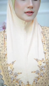 Elegant Floral Lace Instant Hijab with Embroidery Detail - Instant Hijab Collection