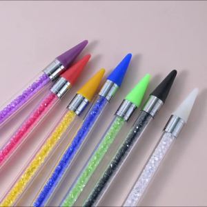 LINMANDA Double Ended Rhinestone Crayon Nail Art Rhinestone Extractor Gemstone Dotting Pen Suitable for Home DIY and Nail Salons