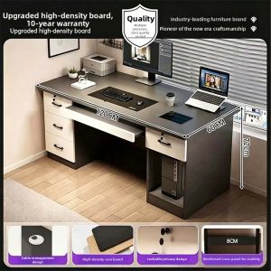 ZHUOHE | Home Office Computer Desk With Drawer For Host Light Luxury