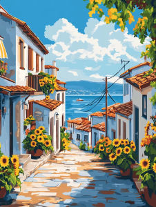 Seaside Town Jigsaw Puzzle 500/1000/1200/2000PCS Paper Puzzle Coastal Landscape Relaxing Game Home Decor Gift