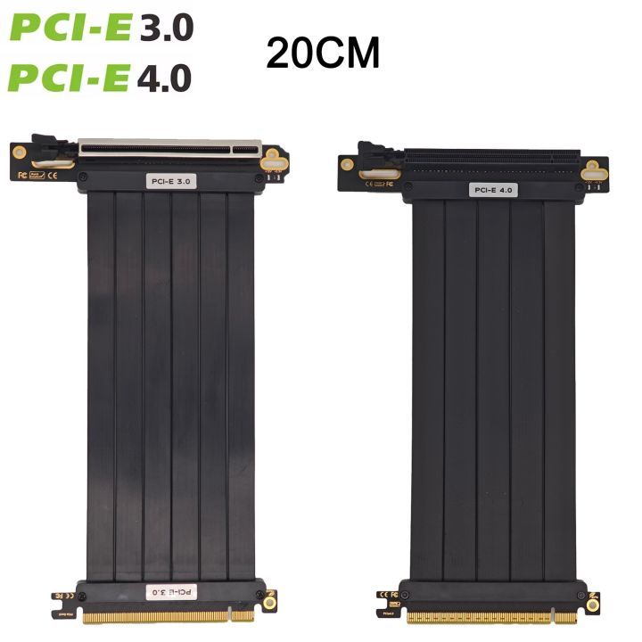 PCIe 4.0 x16 Riser Cable Double Reverse Graphics Card Extension Cord ...