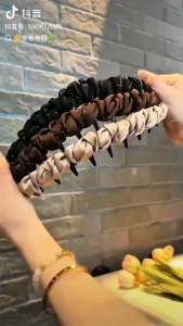 YAHOOO Korean Headwear Fashion Accessory for Women Daily Wear and Matching Wrapped Hairband Full of Stars