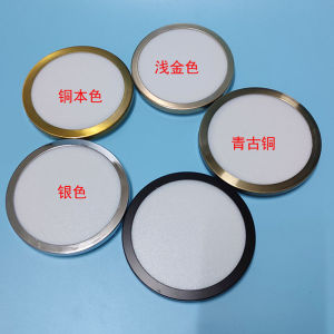 Vỏ Đèn Trần Phòng Khách Bằng Kim Loại Hình Tròn Màu Vàng Vỏ Chống Bụi Vỏ Kính Có Khe Hở Vỏ Đèn Trần Nhà Bằng Kính