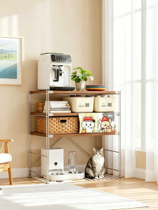 AMU·PIGGY | Vintage Style Cat Storage Shelf Feeding Station Cat Climbing Frame