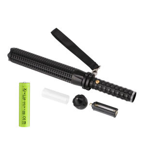 1000000LM Self Defense Flashlight Zoomable Baseball Bat LED Flashlights Rechargeable Torch Light Super Bright Emergency Lantern
