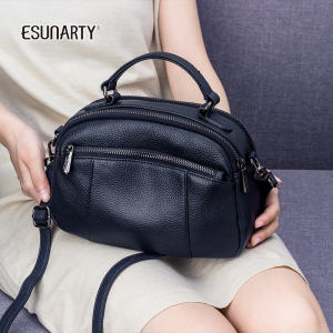 กระเป๋าสะพายข้างหนังวัวชั้นแรก กระเป๋าถือสำหรับผู้หญิง กระเป๋าสะพายไหล่ข้างเดียวแบบลำลอง กระเป๋าสะพายข้างแฟชั่นแบบมีช่องหลายชั้น