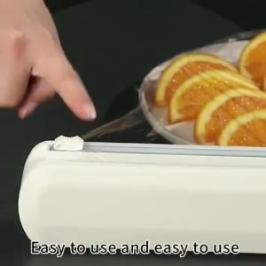 Kitchen Plastic Foil &Cling Film Wrap Storage Dispenser Cutter Storage Tool Dispenser - Paez Official