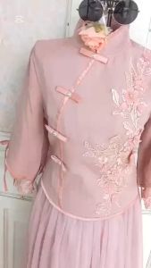 ĐẦM KIỂU TÀU PHỐI REN SIÊU XINH [SIZE S: 40kg - 45kg] [KHÔNG KÈM HOA VÀ MẮT KÍNH]