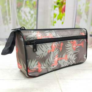 TAS POUCH MAKE UP KOSMETIK MOTIF RESLETING 2 OVAL