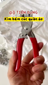 Bộ Kìm Bấm Cúc Áo Kèm Hộp 100 Nút 9.5mm | Dụng Cụ Đóng Cúc Quần Áo May Vá Sửa Đồ Gia Đình Tại Nhà