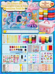 Toxic Free Soft Modeling Clay 24 Colors 100g