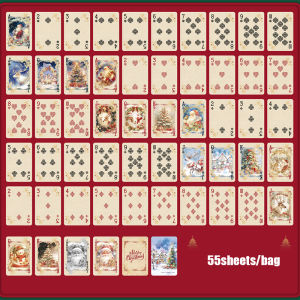 Mr. Paper 55 pieces/bag Christmas-themed playing cards Holiday playing cards Gifts for parties happy Office stationery supplies
