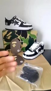 Bapesta Star Ape Pure Original Patent Leather Casual Classic Trendy Sports Sneakers for Men & Women