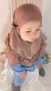 jilbab CARLA / anak / bayi / hijab /allsize 0-3 tahun