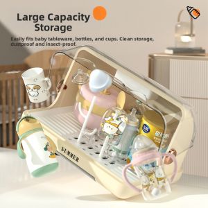 GUANGMANZHI | Dustproof Baby Bottle Storage Rack Cup Drying Organizer