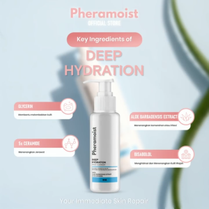 Pheramoist - BPOM Deep Hydration Face Cleanser 5x Ceramide Aloe Vera - Menghidrasi dan melembabkan kulit serta meningkatkan elastisitas dan kekenyalan kulit