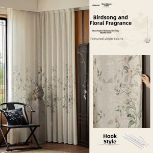 Song Aesthetic Antique Light Filtering and Privacy Maintaining Sunscreen Heat Insulation Curtains