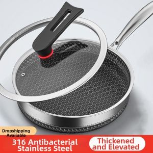 LIWAN | Honeycomb Design 316 Stainless Steel Non-Stick Pan