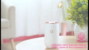 A603 Wireless Aromatherapy Nebulizer Diffuser With Ambient Night Lights and FREE 2 Bottles Premium Pure Essential Oil