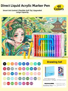 Touch mark | Children-friendly Liquid Acrylic Markers Non-Bleeding Layerable Washable