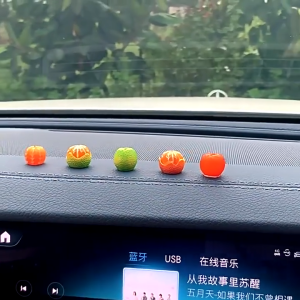 Set 10 mô hình quả cam vàng mini trang trí taplo ô tô bàn làm việc văn phòng siêu dễ thương