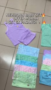 NEWBORN BABY SHIRT & PANT SET/BAJU BABY & SELUAR SET 6X BAJU & 6X SELUAR BAJU BAYI GIFT SET HARGA BORONG MURAH OFFER