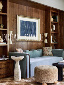 Retro Nostalgic Sofa Stool French Simple White Lamb Velvet Fabric Art Style for Adult in Bedroom Living Room Entry Way