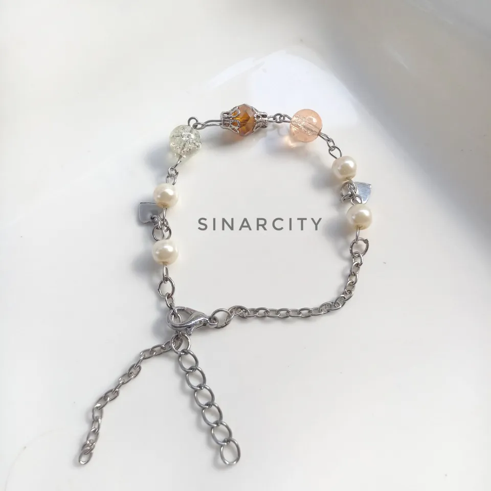 SC Gelang Manik Manik Kristal Rantai Aesthetic Gelang Wanita - Main Image