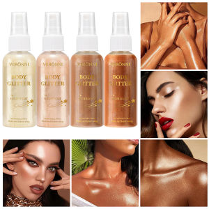 ไฮไลท์เตอร์ชนิดน้ำ เมคอัพเนื้อเรียบเนียน ประกายชิมเมอร์ กลิตเตอร์ ไฮไลท์เตอร์สำหรับผิวกาย ครีมรองพื้นชนิดน้ำ ติดทนนาน เครื่องสำอางสำหรับผิวกาย